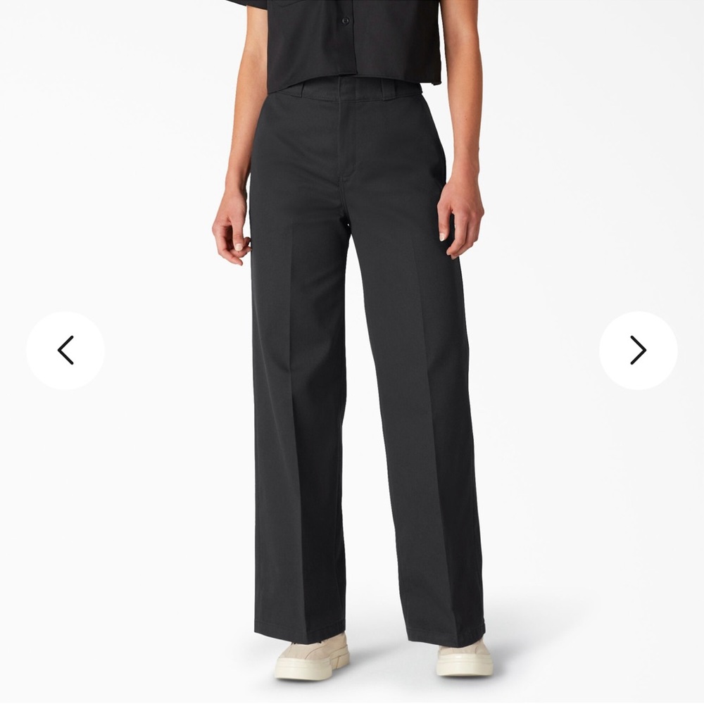Dickies Black Wide-Leg Tailored Pants